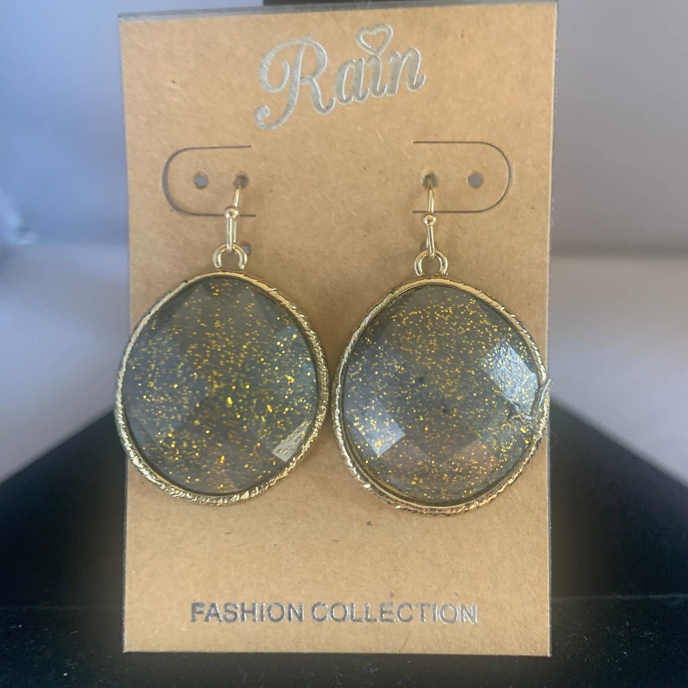 Rain shimmery granite earrings NWT